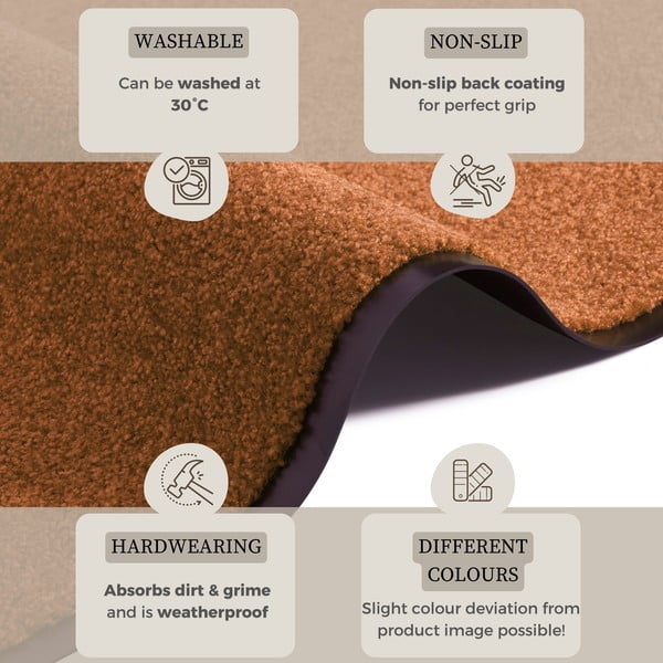 Oranžna podloga Hanse Home Wash & Clean, 39 x 58 cm-image-2