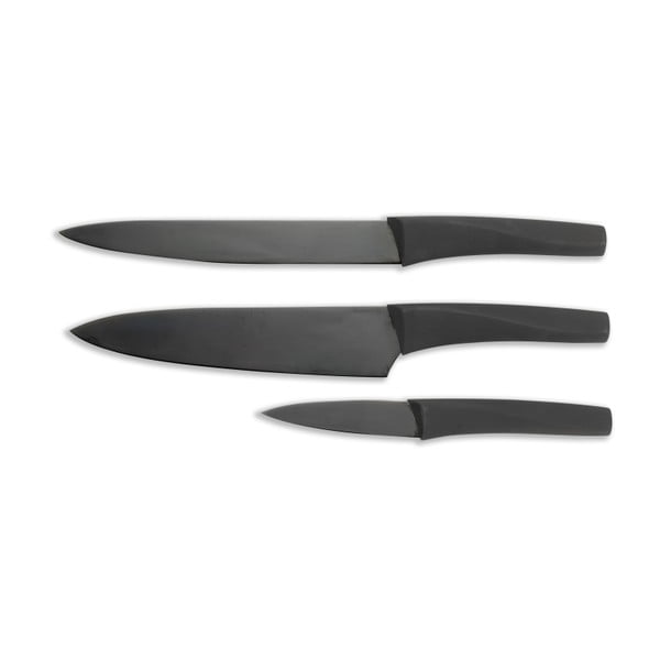 Komplet nožev iz titana 3 kosi, črni