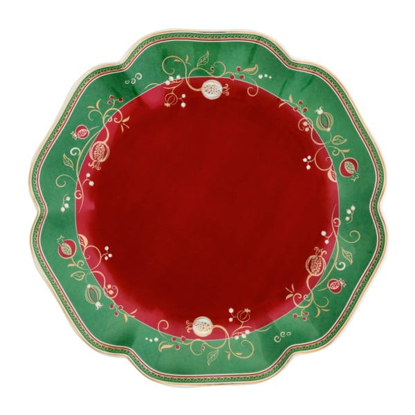 Servirni krožnik z božičnim motivom Brandani Tempo di Festa, ⌀ 31 cm