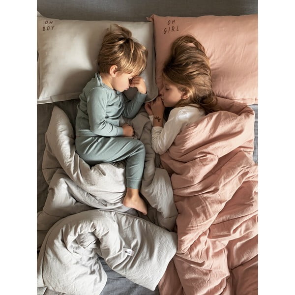 Svetlo siva bombažna otroška odeja 80x100 cm - Malomi Kids-image-1