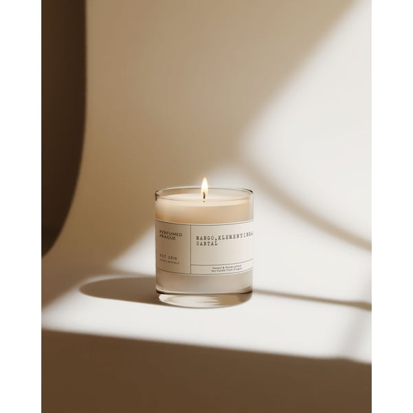 Dišeča sveča iz sojinega voska čas gorenja 40 h #67 Mango, Clementine, Sandalwood – Perfumed Prague-image-4
