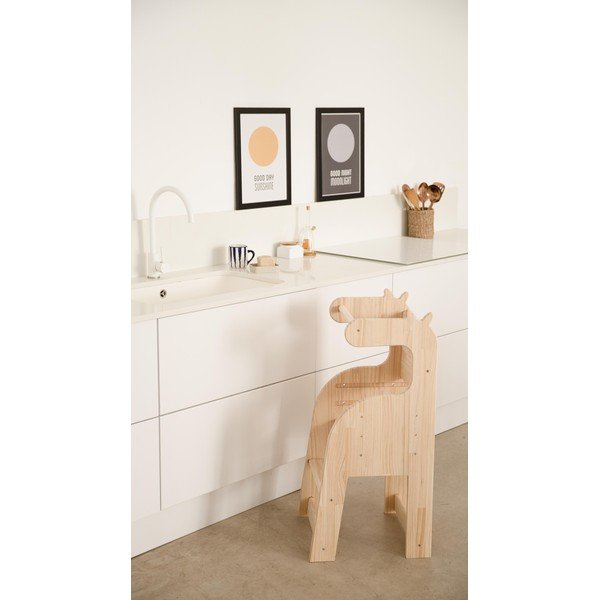 Otroški stol iz masivnega bora Little Nice Things Giraffe-image-1