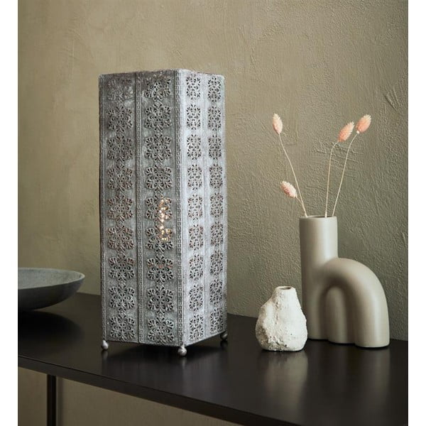 Siva namizna svetilka Markslöjd Agra, višina 33,5 cm-image-1