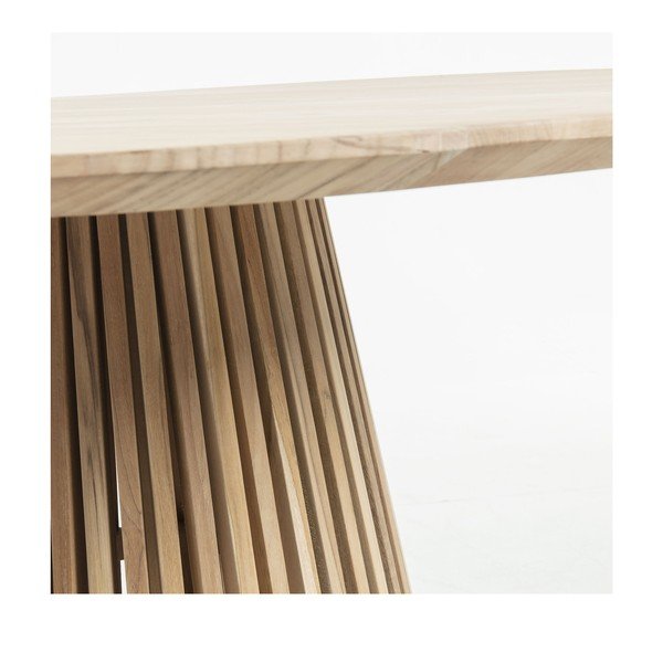 Jedilna miza iz tikovine Kave Home Irune, ø 120 cm-image-2