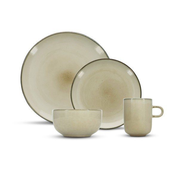 Jedilni servis 16 ks iz kamenine za 4 osebe Meridian – Salt&Pepper