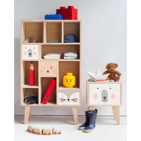 Otroška nočna omarica iz borovega lesa The Wild Hug Polar Bear-image-2