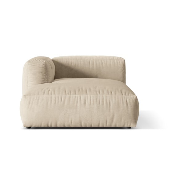 Bež žameten modul za sedežno garnituro (levi kot) Martina – Micadoni 