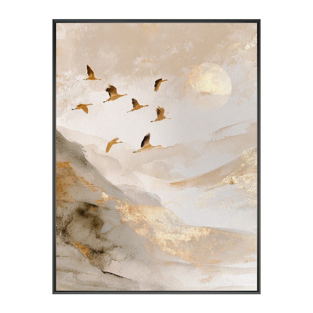 Tiskana slika z okvirjem 60x80 cm Golden Peaks II