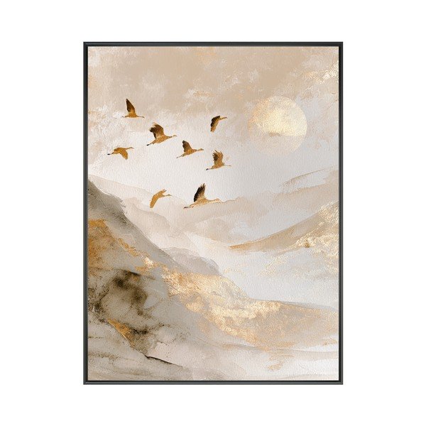 Tiskana slika z okvirjem 60x80 cm Golden Peaks II – Styler