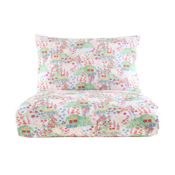 Enojna bombažna otroška posteljnina 135x200 cm Meadow Bunnies – Belle & Boo