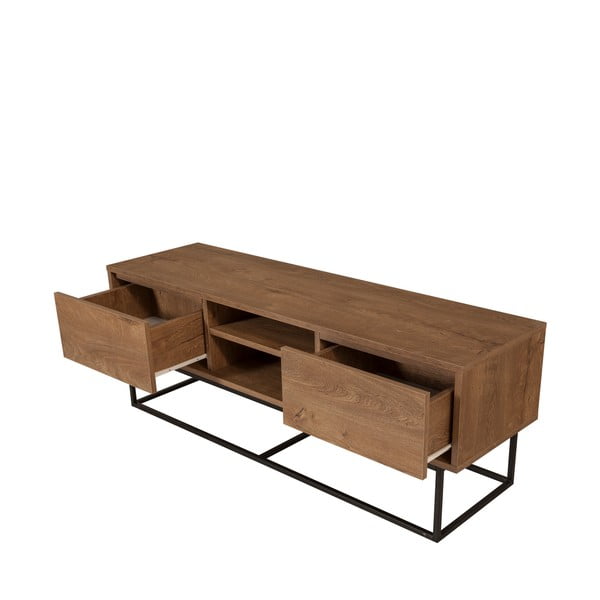 TV omarica v orehovem dekorju v naravni barvi 140x50 cm Rodez – Kalune Design-image-2