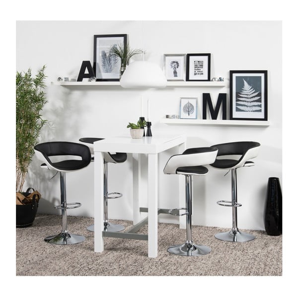 Komplet 2 črno-belih barskih stolov Actona Grace-image-3