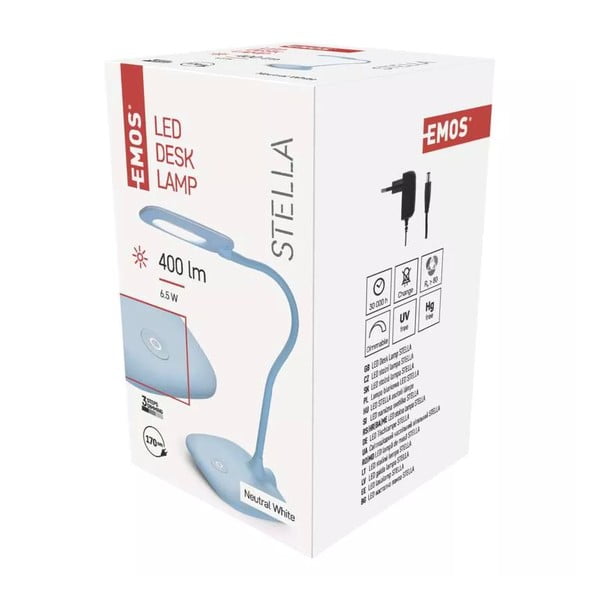 Svetlo modra LED zatemnitvena namizna svetilka (višina 55 cm) Stella – EMOS-image-1