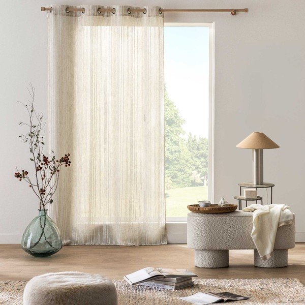 Kremno bela zavesa 140x260 cm Zaho – douceur d'intérieur-image-2