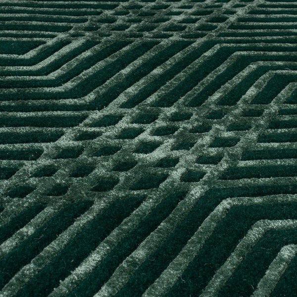 Zelena volnena preproga Flair Rugs Diamonds, 160 x 230 cm-image-2