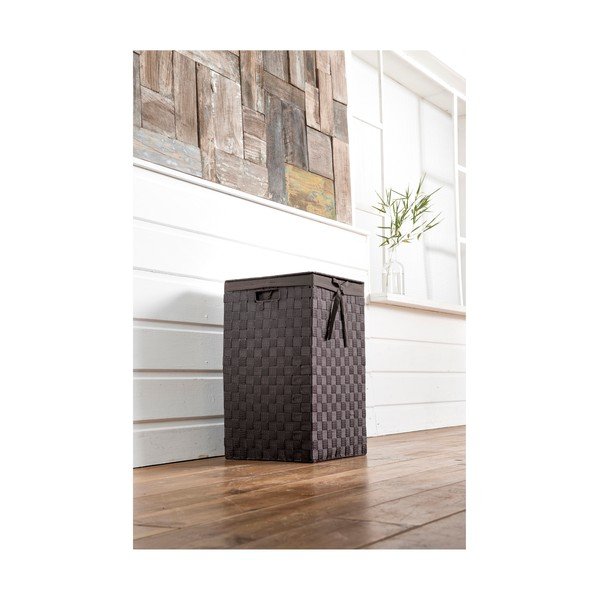 Temno rjava košara za perilo Compactor Rayon-image-1