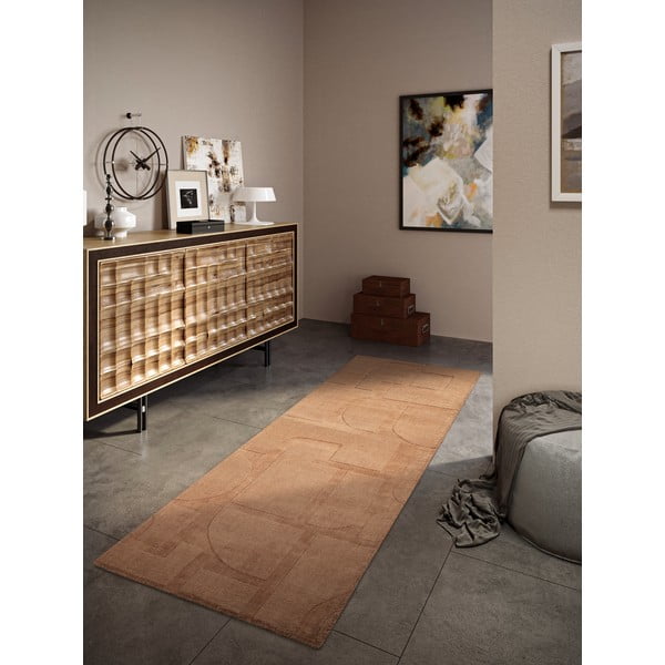 Rjav ročno tkan volnen tekač 80x250 cm Alexis – Villeroy&Boch-image-1