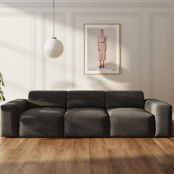 Antracitno siva sedežna garnitura 285 cm Villet – Rodier-image-1