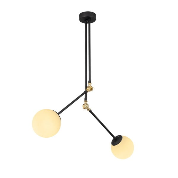 Črna kovinska viseča svetilka Opviq lights Froso-image-2