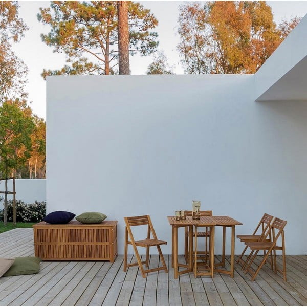 Lesena vrtna škatla za shranjevanje v naravni barvi Noemi  – Bizzotto-image-1