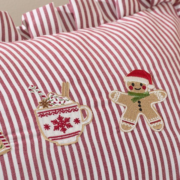 Okrasna blazina z božičnim motivom 30x50 cm Christmas Gingerbread Stripe – Catherine Lansfield-image-3