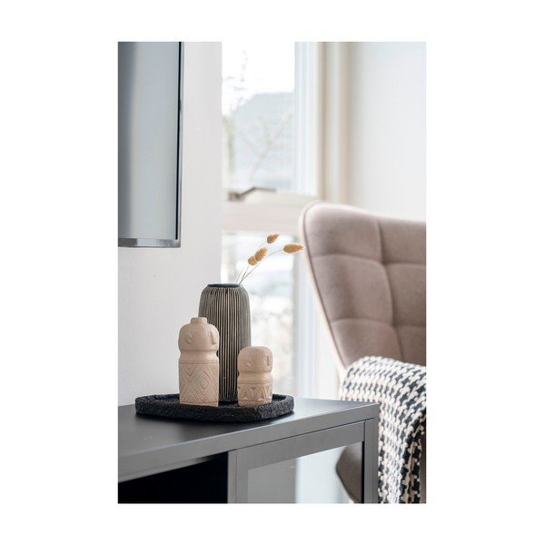 Črna/bela vaza iz kamna (višina 20 cm) – House Nordic-image-1