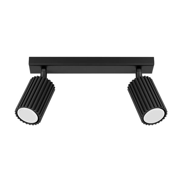 Črno točkovno svetilo 6,5x30 cm Gleam – Sollux