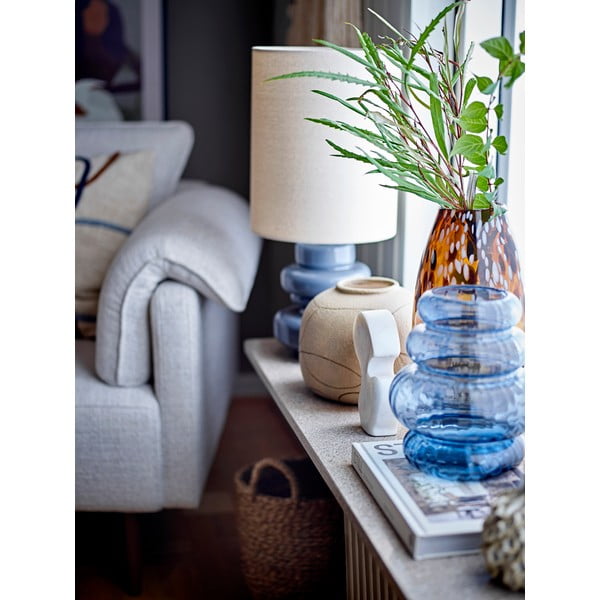 Modra namizna svetilka s tekstilnim senčilom (višina 51 cm) Fabiola – Bloomingville-image-2