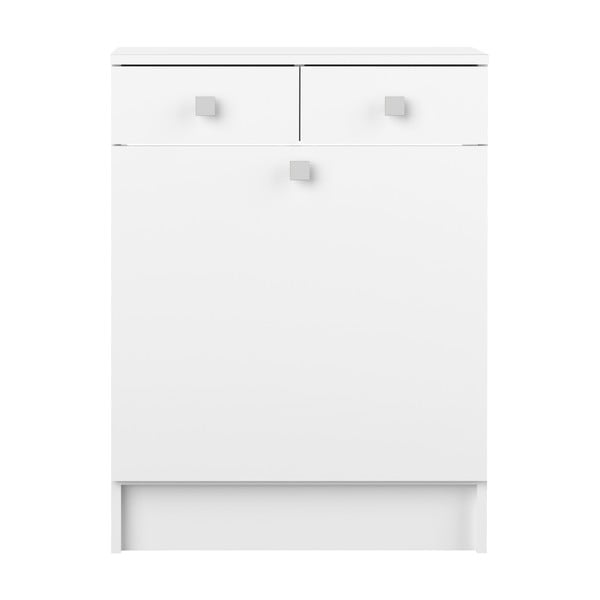 Bela nizka kopalniška omarica 60x82 cm Combi - TemaHome 