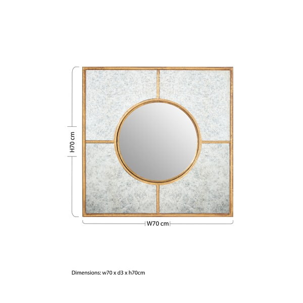 Stensko ogledalo 70x70 cm Zariah – Premier Housewares-image-2