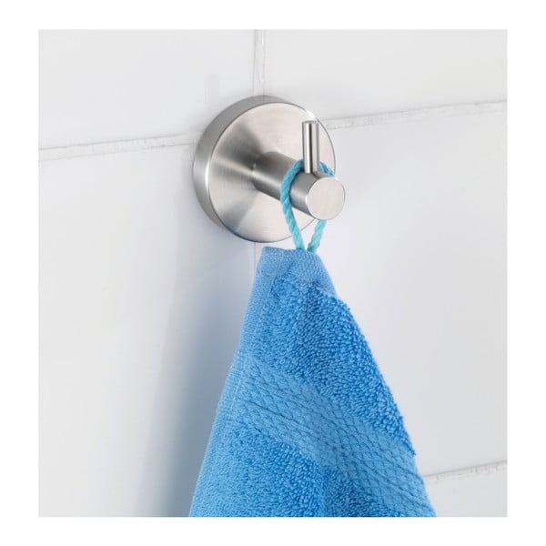 Stenski obešalnik iz nerjavečega jekla v mat srebrni barvi Bosio – Wenko-image-2