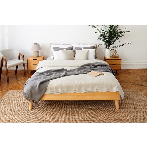 Zakonska postelja iz bukovega lesa 160x200 cm Greg - The Beds-image-1