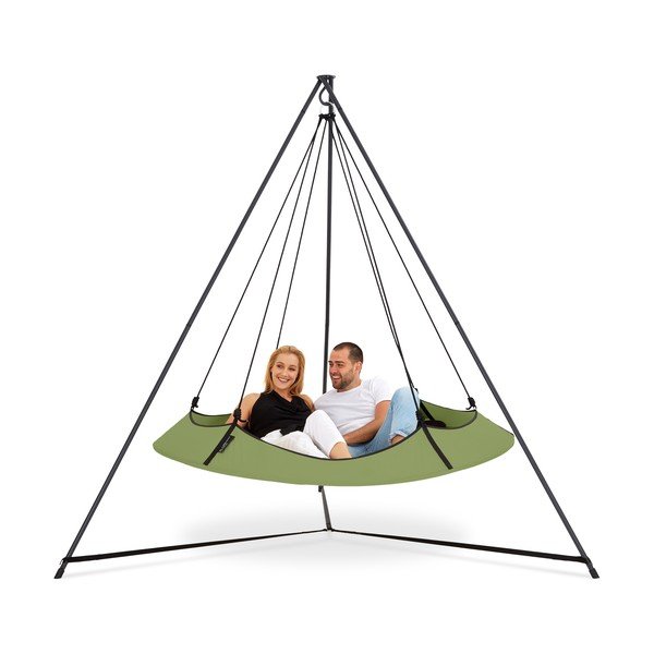 Zelena vrtna gugalnica s stojalom - Hangout Pod-image-2