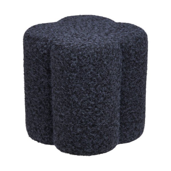 Temno moder tabure iz tkanine bouclé Durban – House Nordic