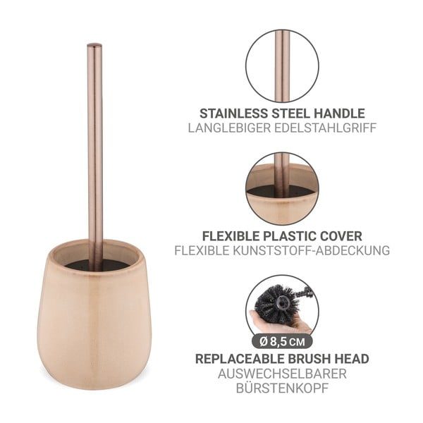 Bež keramična WC ščetka Sirmione – Wenko-image-3