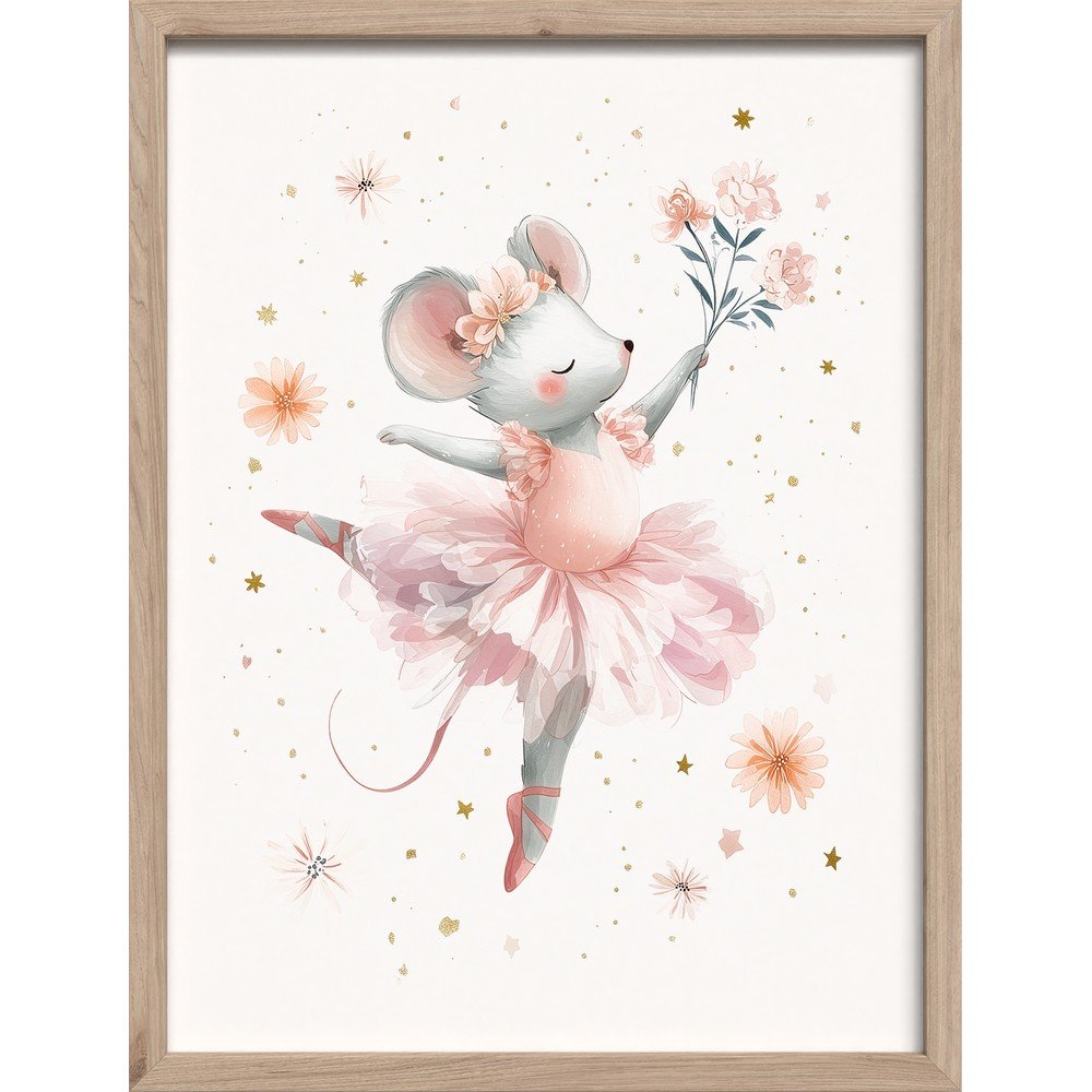 Otroška slika 30x40 cm Mouse Ballerina