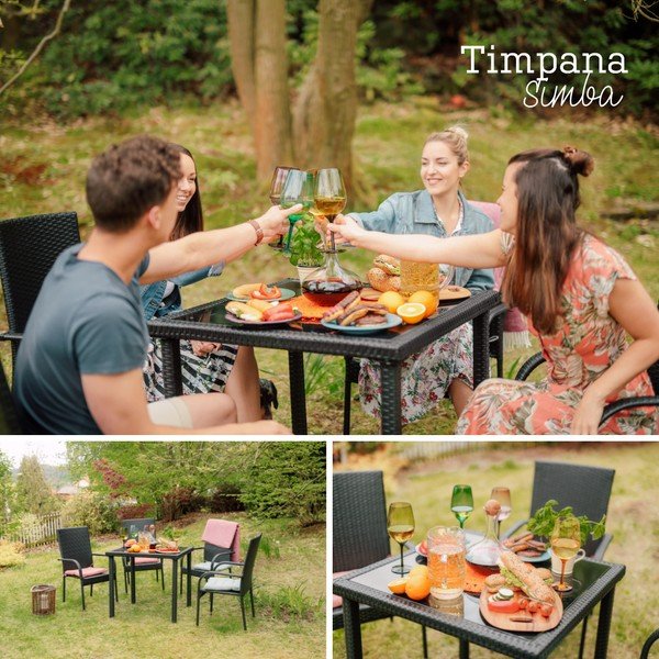 Komplet vrtnega pohištva iz umetnega ratana Timpana Simba-image-1