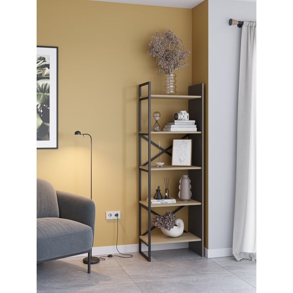 Regal v hrastovem dekorju 58x175 cm Ara – Marckeric-image-1