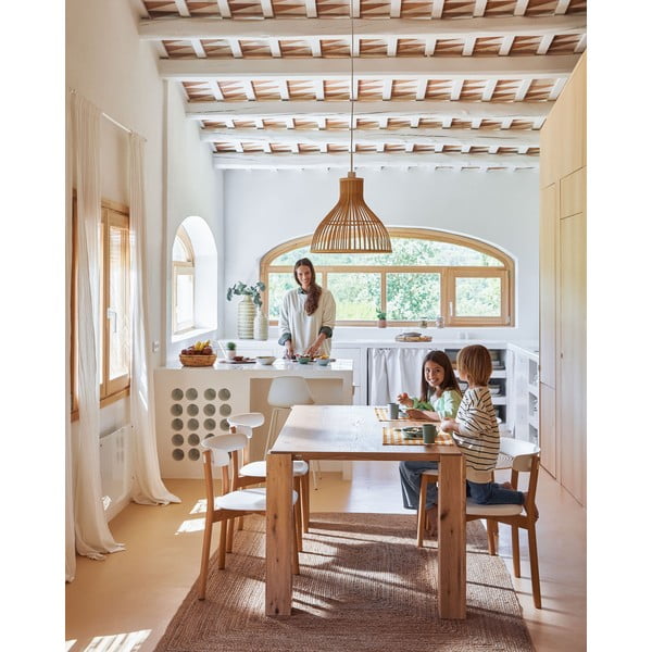 Jedilna miza v hrastovem dekorju 90x160 cm Deyanira – Kave Home-image-2