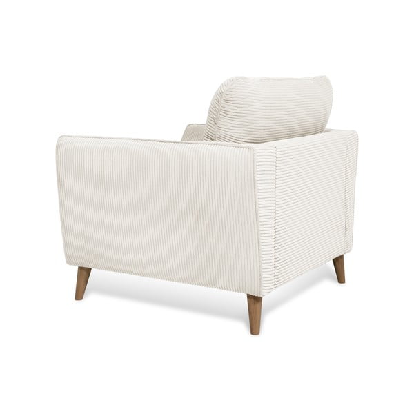 Bel fotelj iz rebrastega žameta Paris – Scandic-image-4