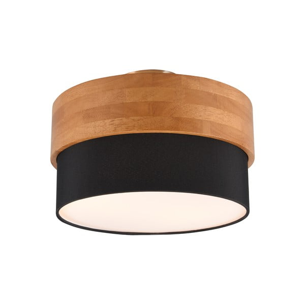 Stropna svetilka s tekstilnim senčilom v črni in naravni barvi Seasons – Trio-image-1