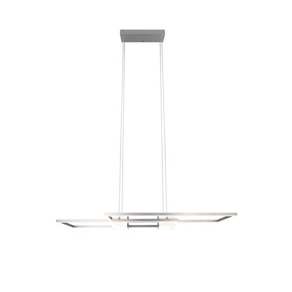 Zatemnitvena LED viseča svetilka z daljinskim upravljalnikom v srebrni barvi Albany – Trio