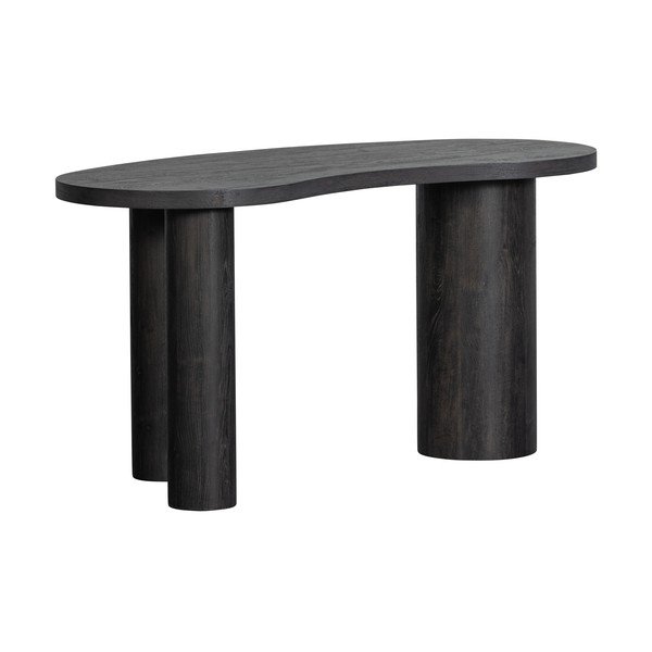 Temno rjava stranska mizica v borovem dekorju 70x150 cm Maan – WOOOD-image-3