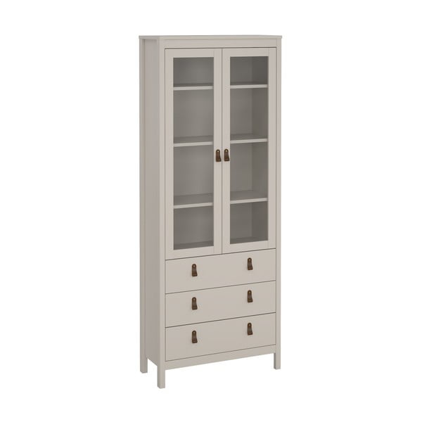 Sivo-bež vitrina 78x199x33 cm Madrid – Tvilum-image-3