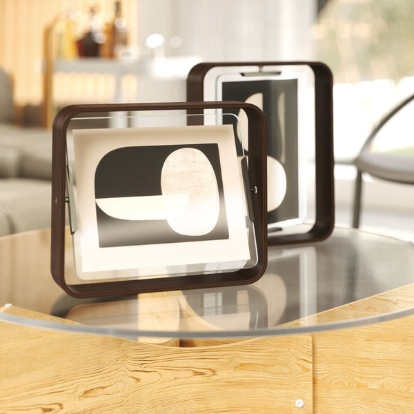 Temno rjav lesen stoječ okvir 26x31,5 cm Bellwood – Umbra-image-4