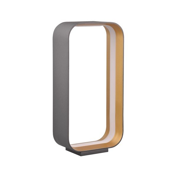 Črna LED namizna svetilka z glasovnim upravljanjem s pomočjo mobilne aplikacije s kovinskim senčilom (višina 41 cm) Cizione – CINQUE-image-1