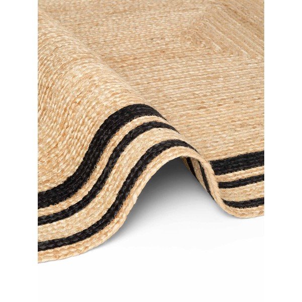 Črn/v naravni barvi ročno tkan tekač iz jute 70x200 cm Jutta – Hanse Home-image-4