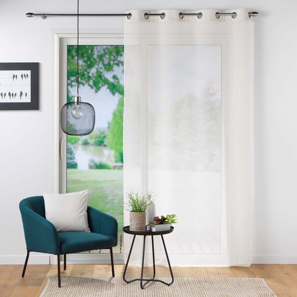 Kremno bela prosojna zavesa iz tančice 140x240 cm Casual – douceur d'intérieur-image-2