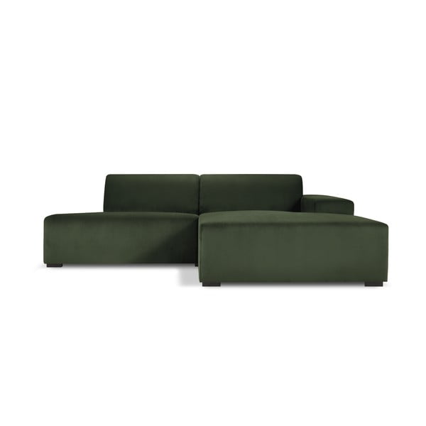Zelena kotna sedežna garnitura Cosmopolitan Design Hobart, desni kot