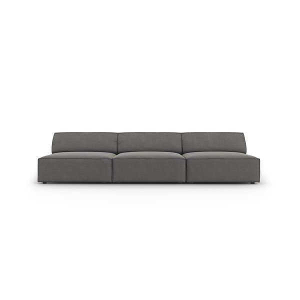 Siva žametna sedežna garnitura 240 cm Jodie – Micadoni Home